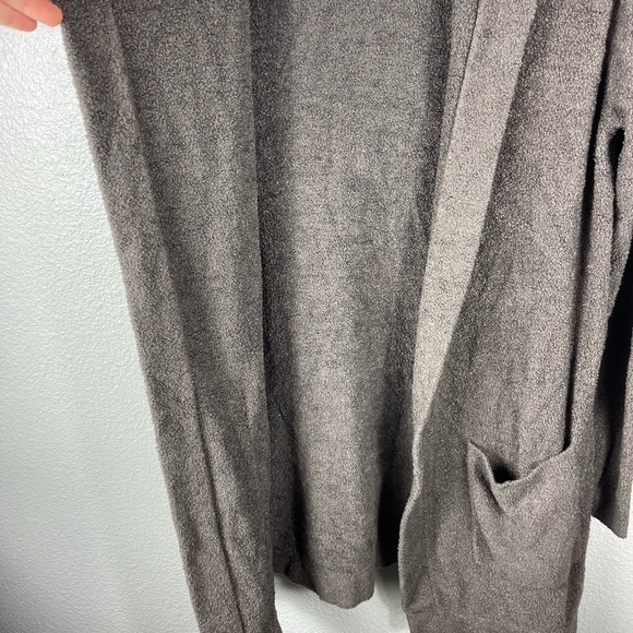 Barefoot Dreams CozyChic Lite Wrap Cardigan Womens XS/S Brown 480 Hooded Sweater - Picture 4 of 9